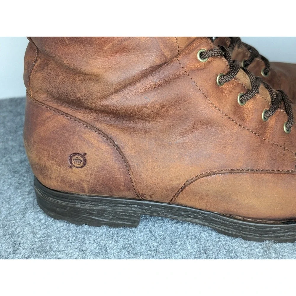 Born Brown Leather Suede Lace Up Combat Boots Men's Size 15 READ**